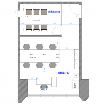 Daiwa八丁堀駅前ビル西館（21.61坪）のレイアウト画像