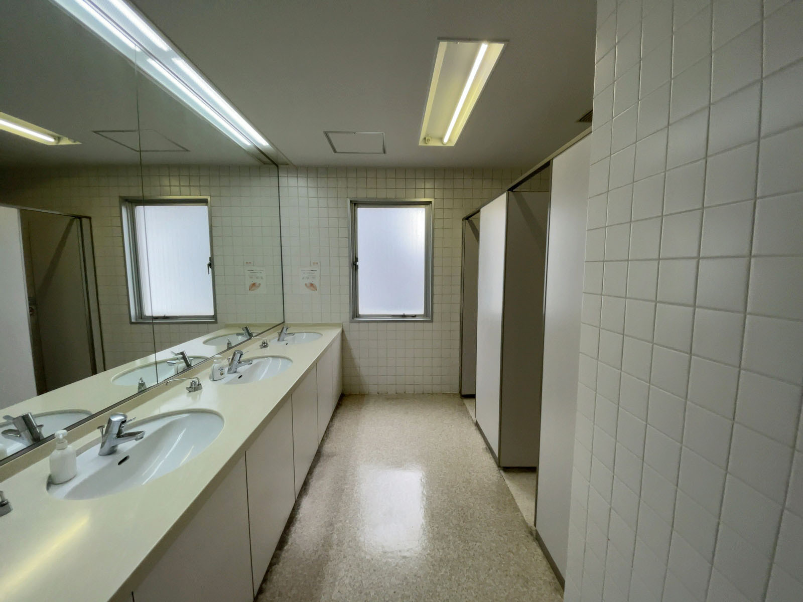 女性用トイレ全体の様子(個室2室)