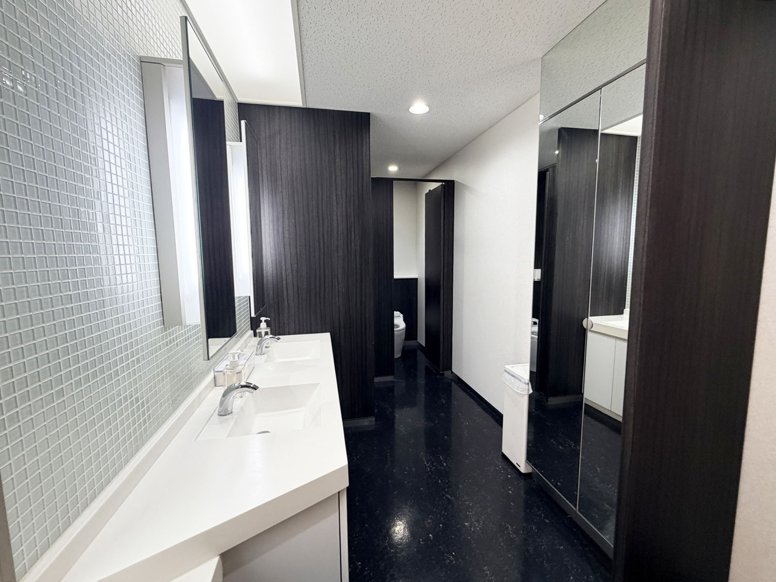 女性用トイレ全体の様子(個室2室)
