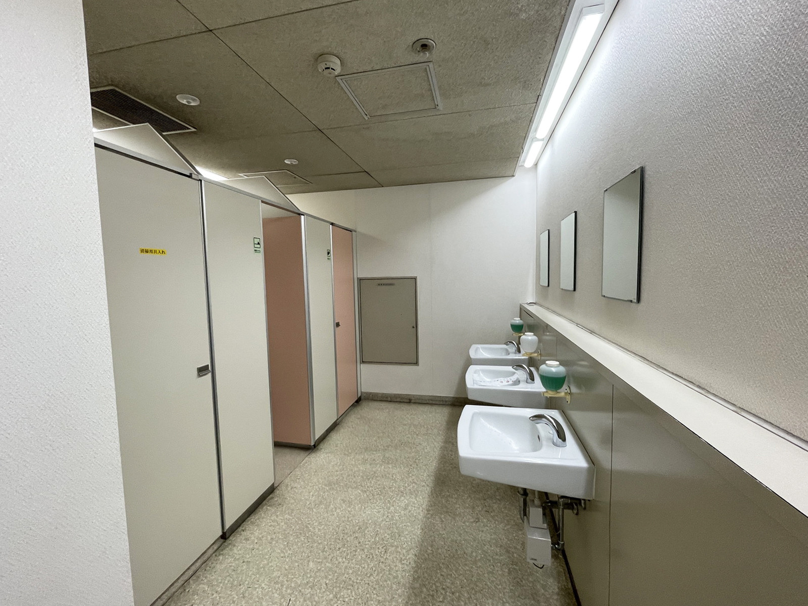 女性用トイレ全体の様子(個室2室)