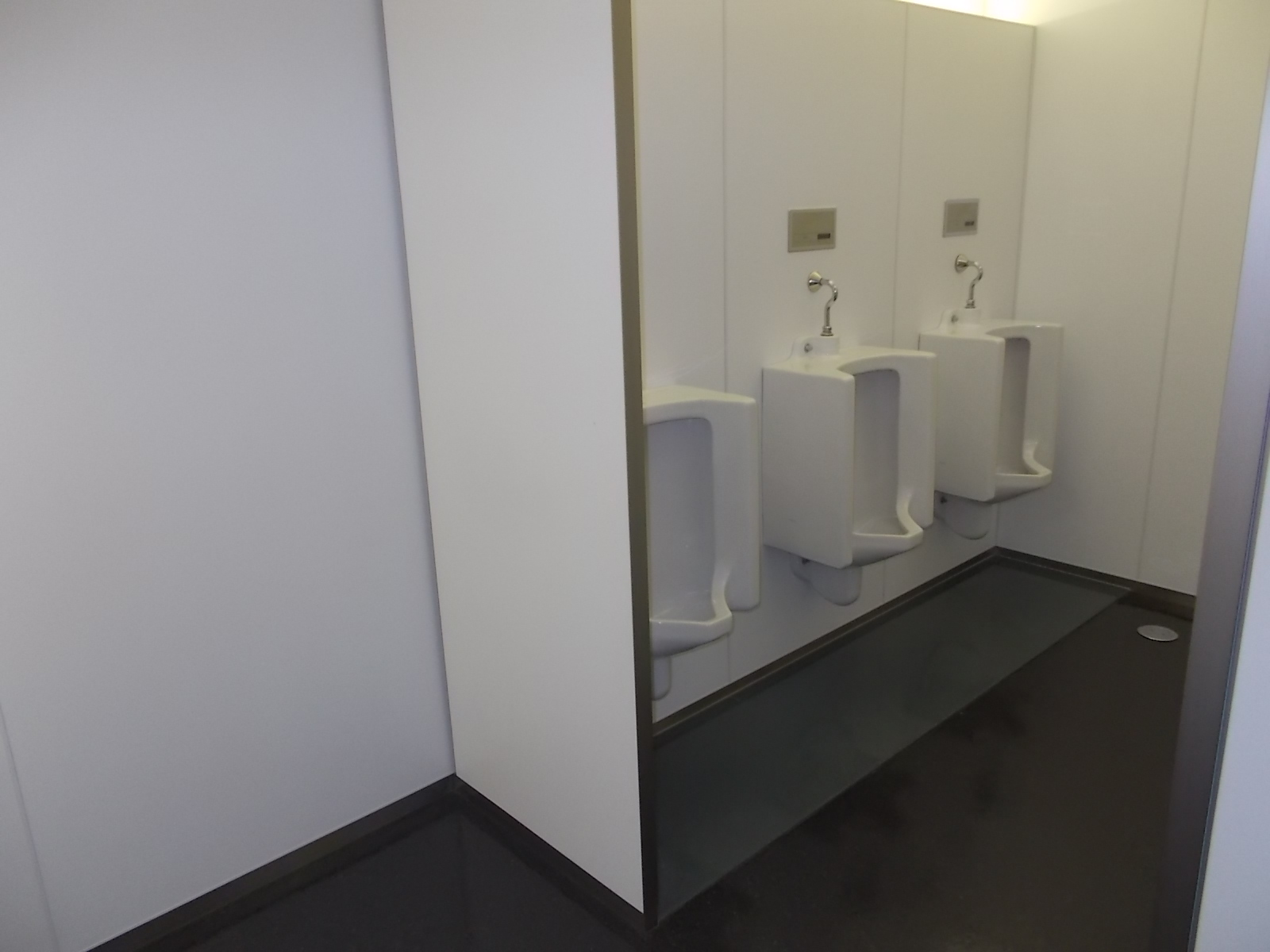 男子トイレの小便器は3つ