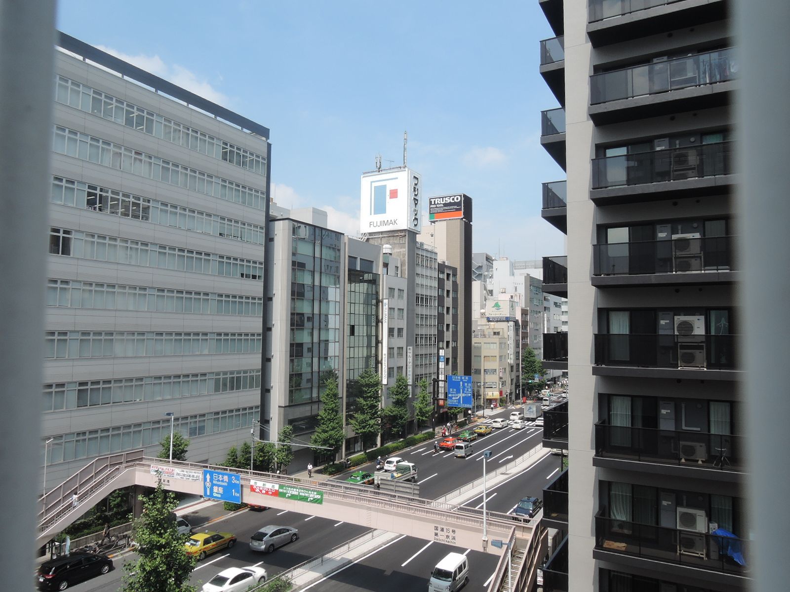 第一京浜を見渡す眺望