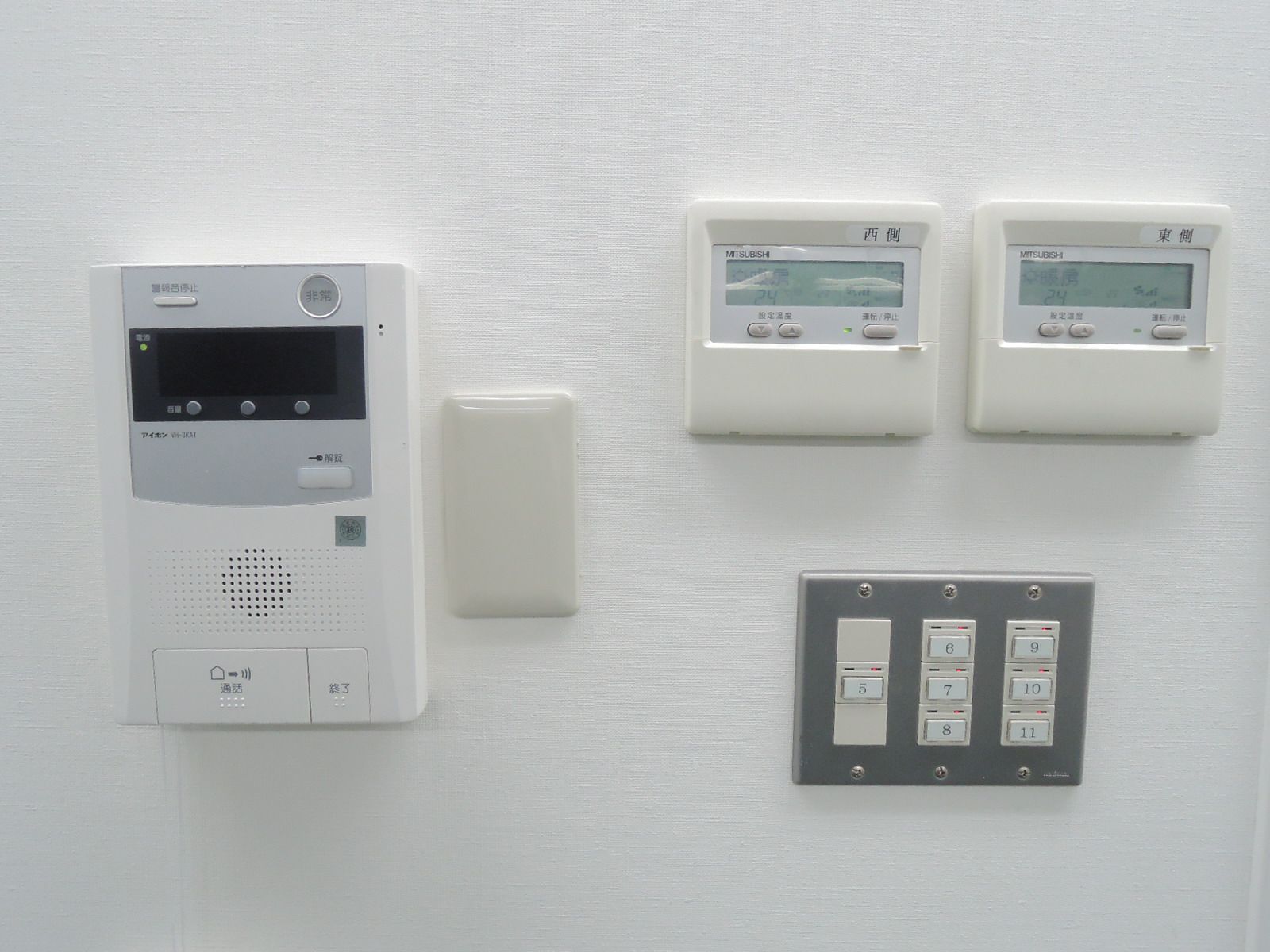 空調スイッチ類