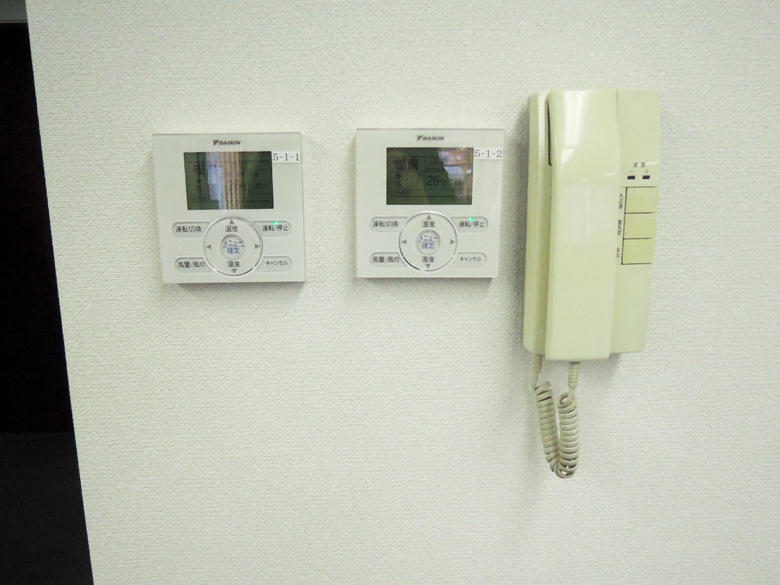 空調スイッチ・インターホン