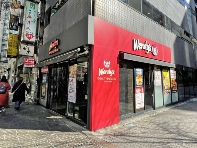 1階のウェンディーズ・ファーストキッチン 日比谷シャンテ前店