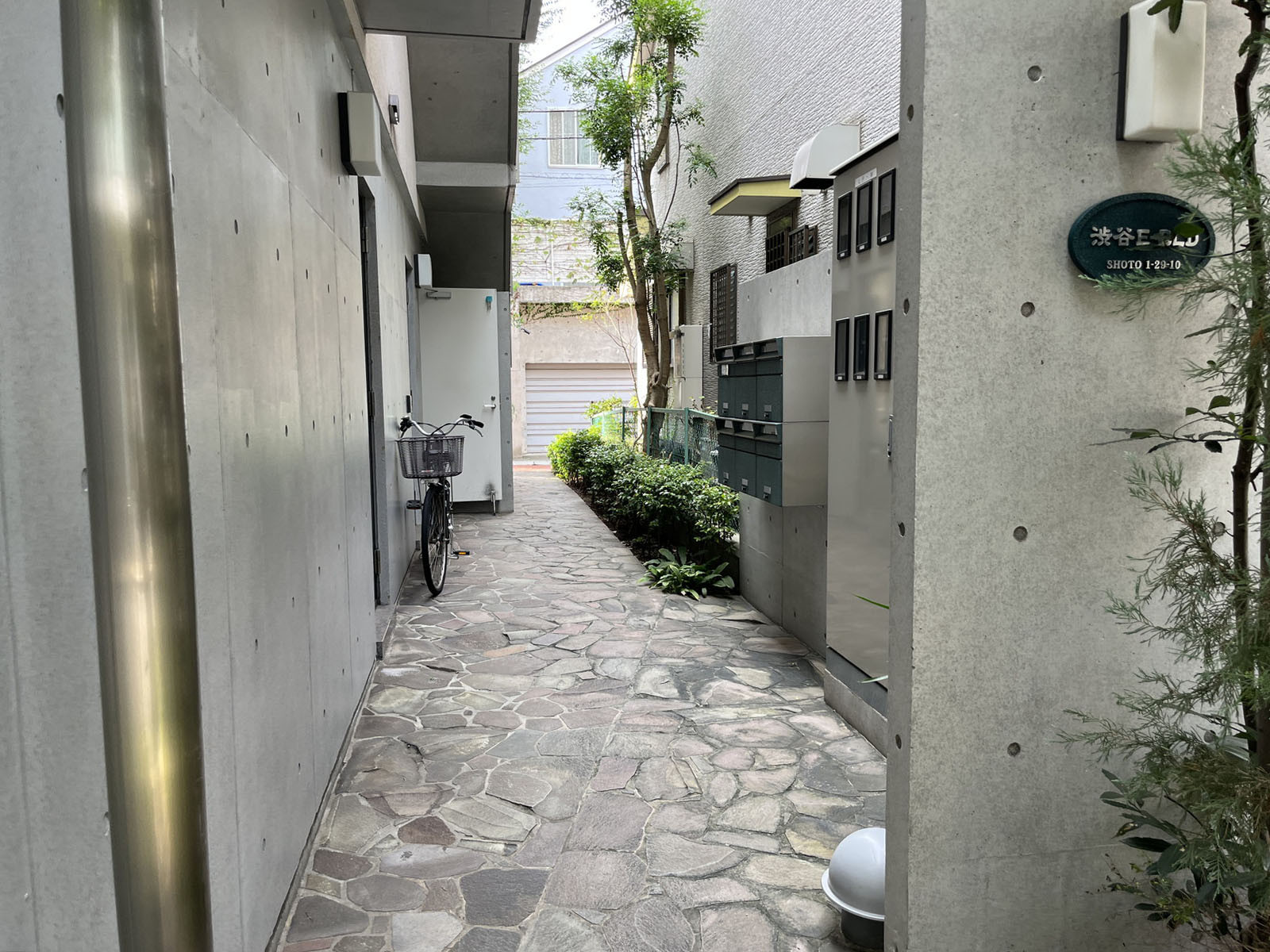 ビル脇の通路