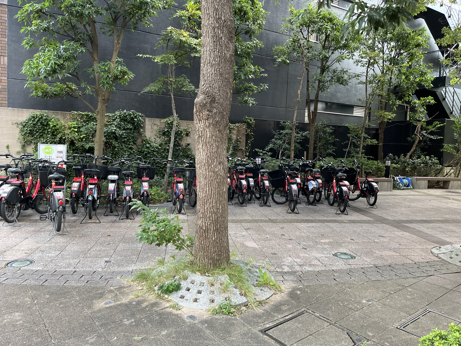 敷地内のサイクルポート