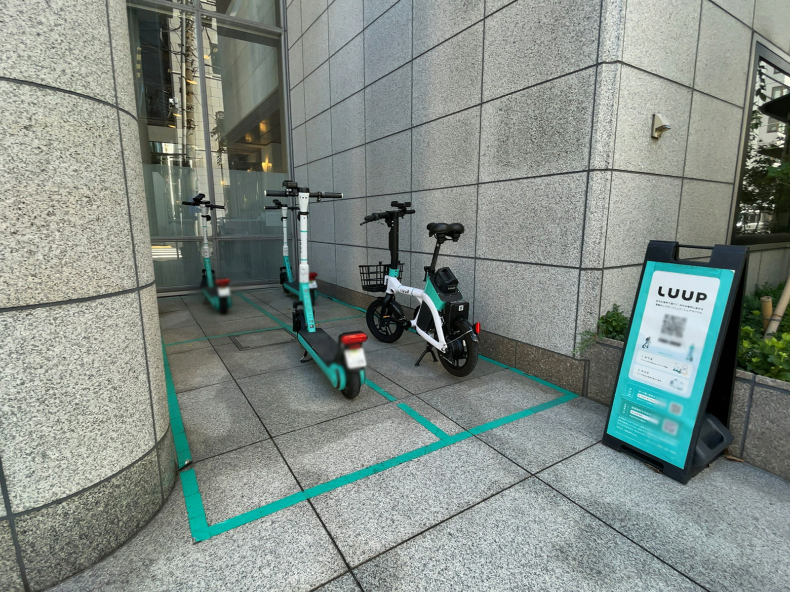 敷地内のレンタルサイクル