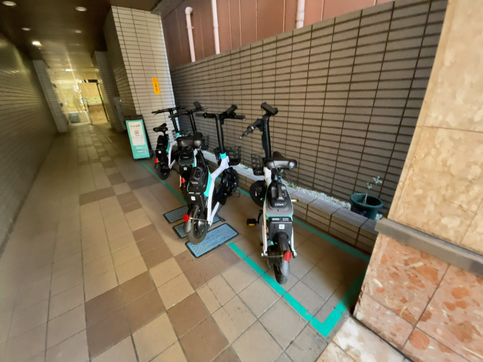 敷地内のレンタサイクル