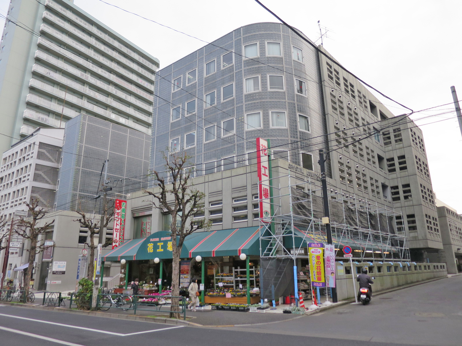 横長の外観