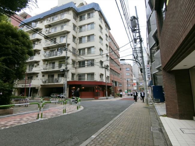 トラスト新宿ビル前面の通り