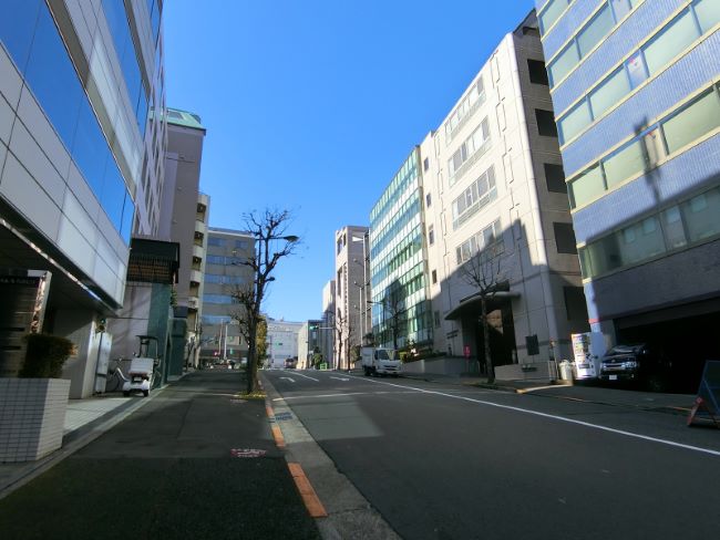 AMINAKA九段ビル前面の通り