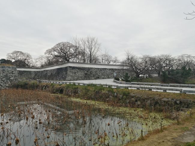 付近は自然が豊かな福岡城跡