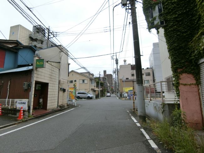 ライン8番館前面の通り