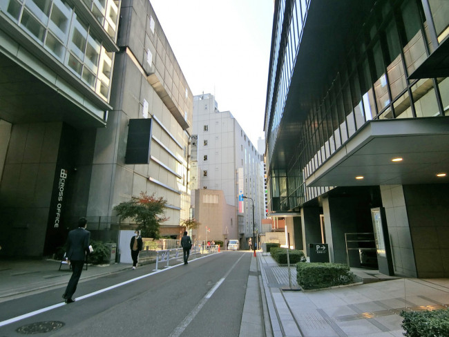 クロスオフィス渋谷前面の通り
