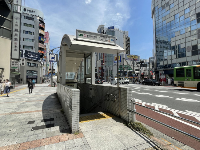 徒歩圏内の「上野広小路駅」