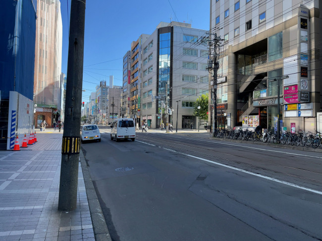 札幌北辰ビル前面の通り