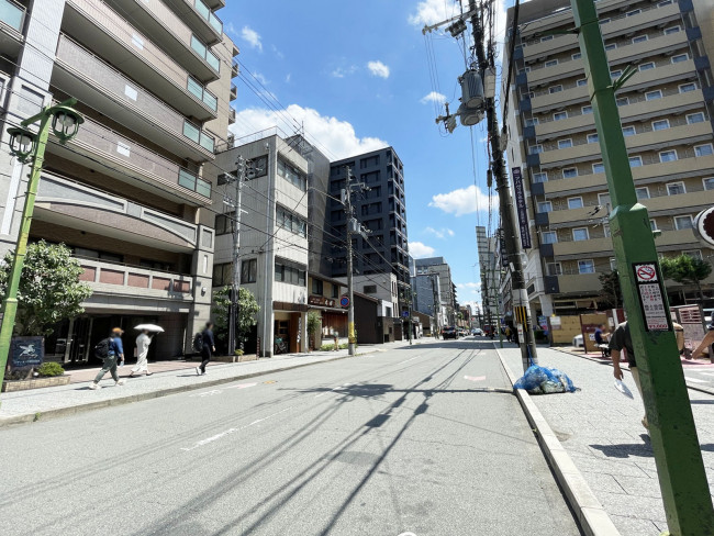 プロースト森前面の通り