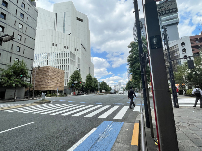 セタニビル前面の新宿通り