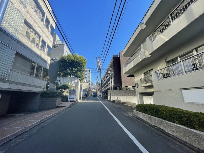 西新宿ミノシマビル前面の通り
