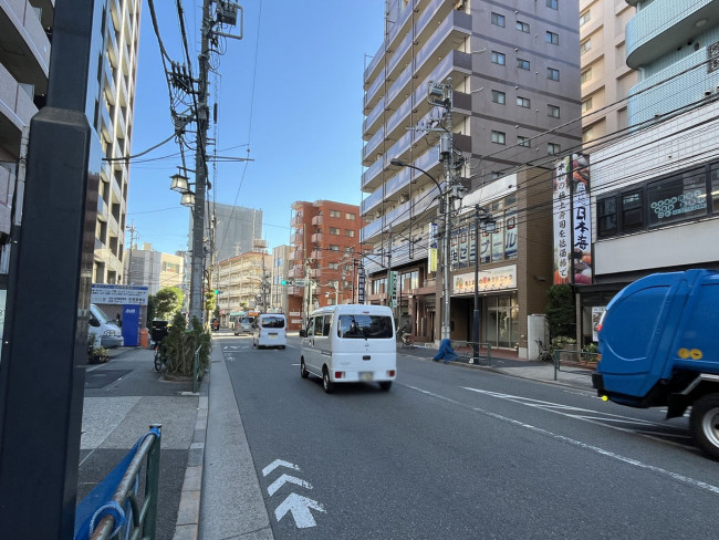 グリーンハウス前面の池上通り