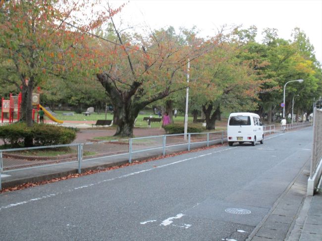 正面通り沿いの山王公園