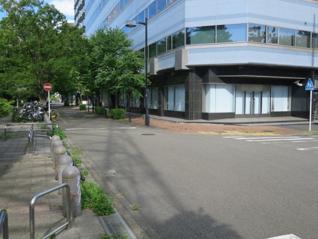 新横浜AKビル前面の公園通り