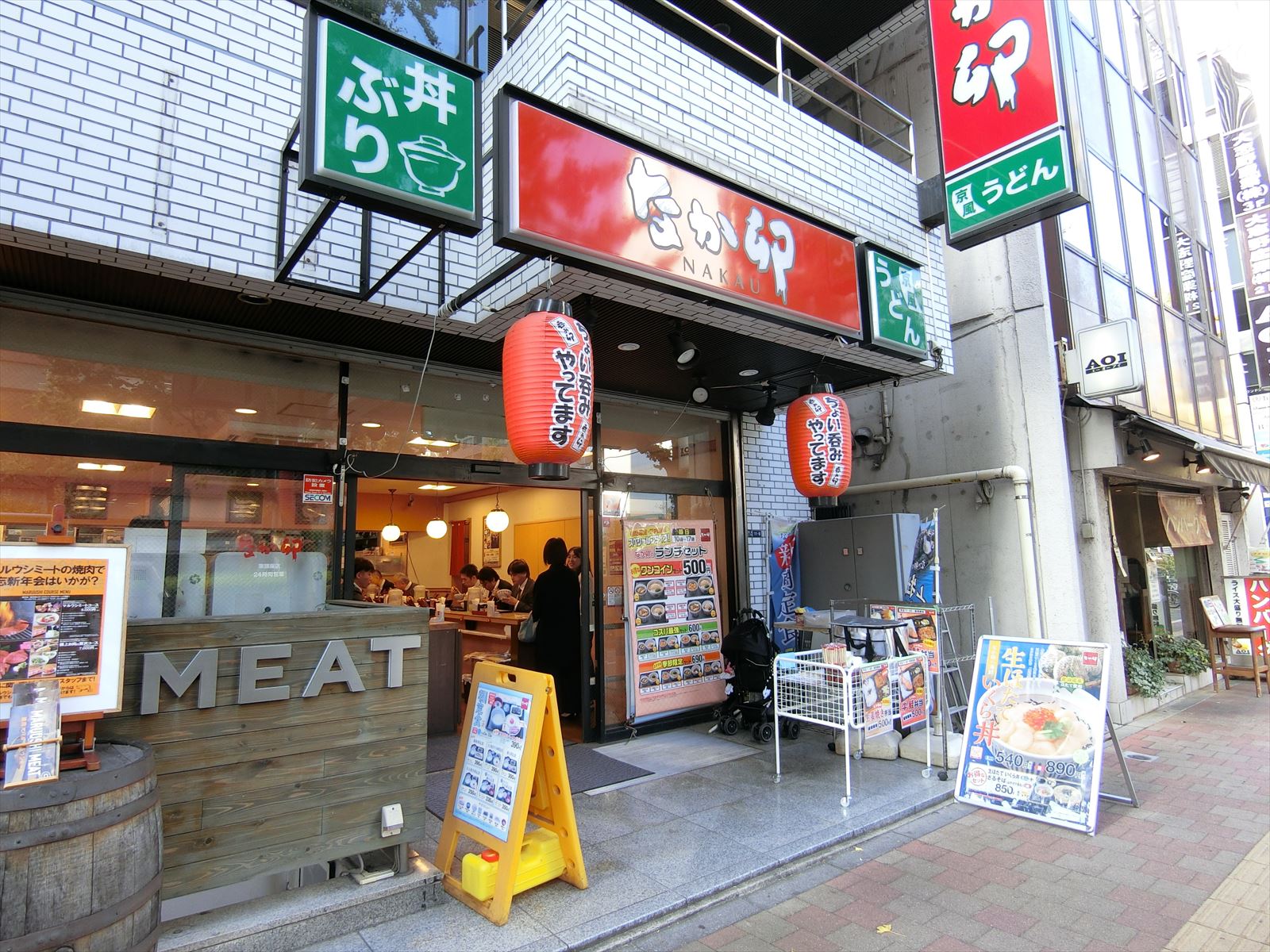 近くのなか卯東銀座店
