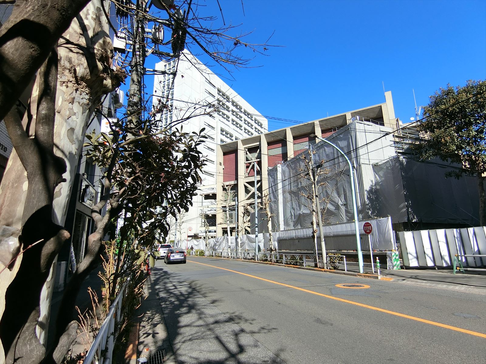 オフィスビル前面の通り