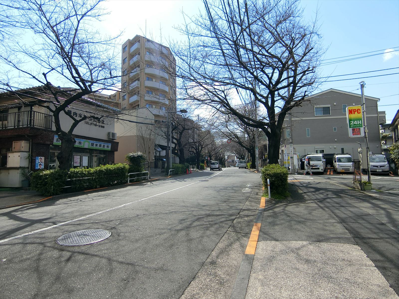 前面のかむろ坂通り