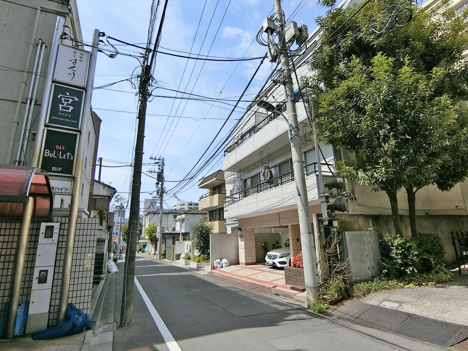 周辺は静かなエリア