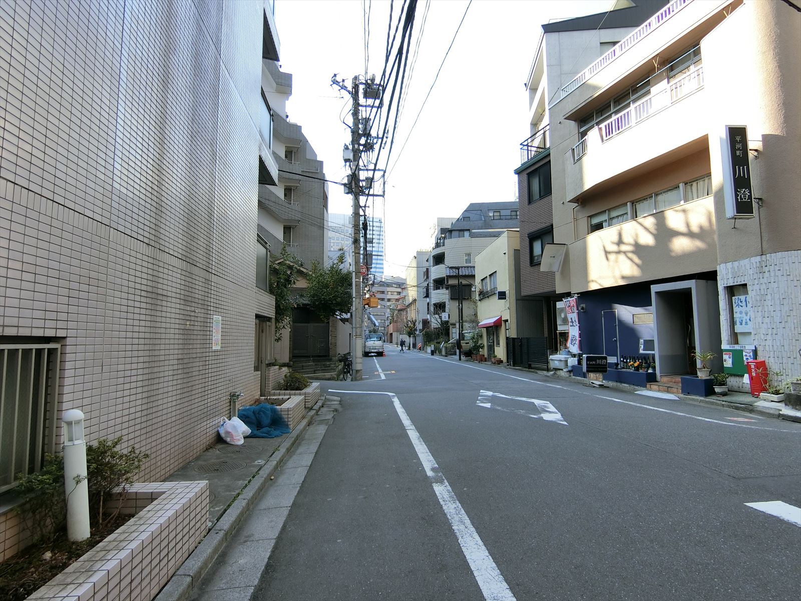 篠田ビル前面の通り