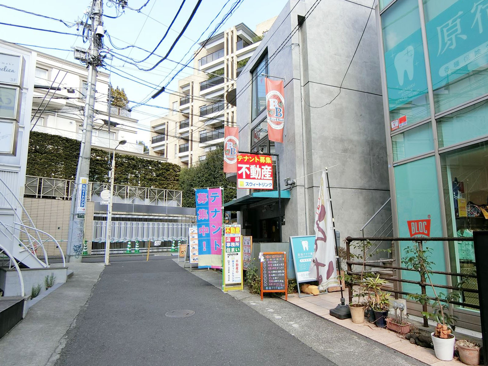 箕輪ビル前面の通り