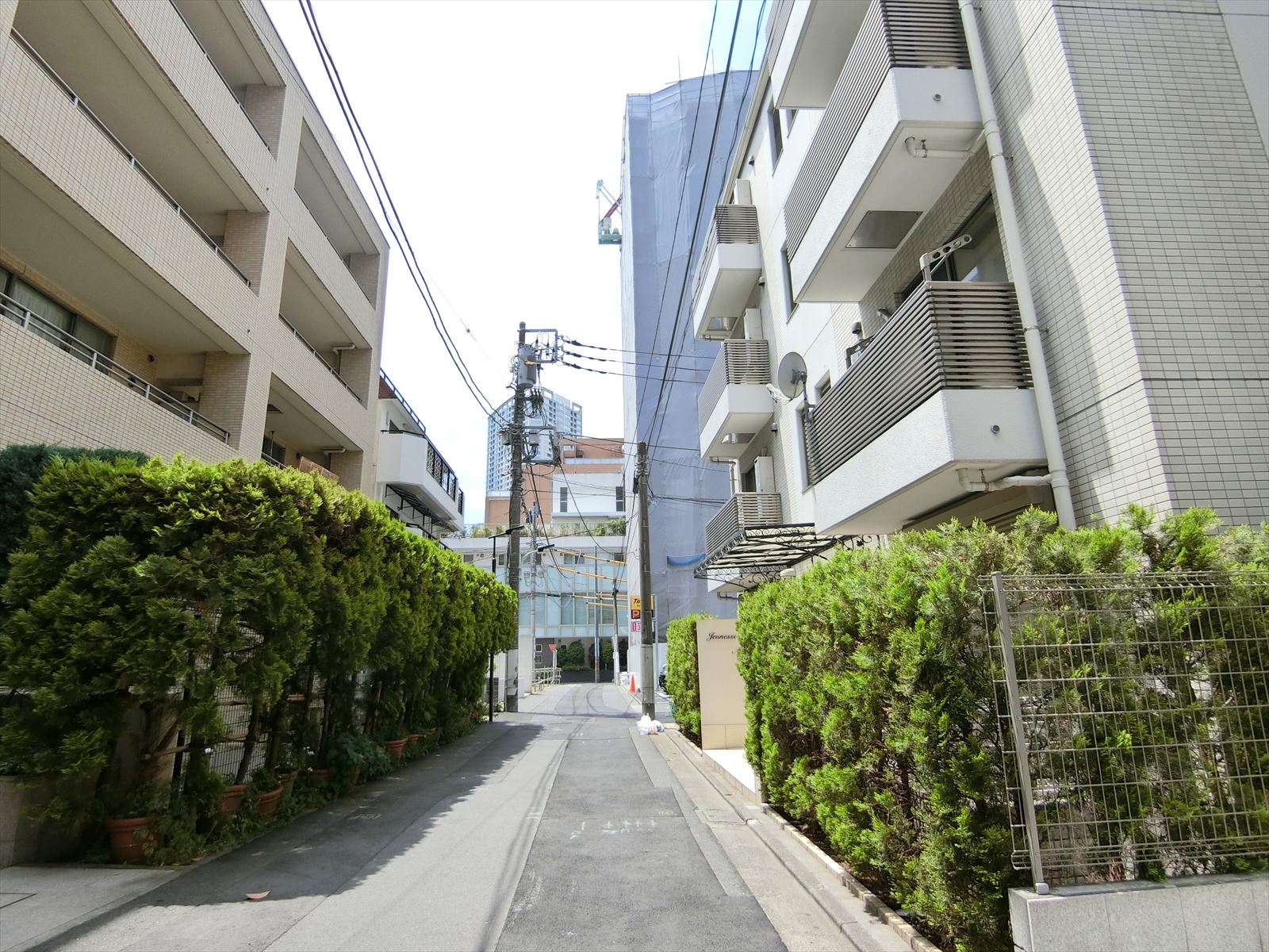 パークオアシス赤坂丹後坂前面の通り