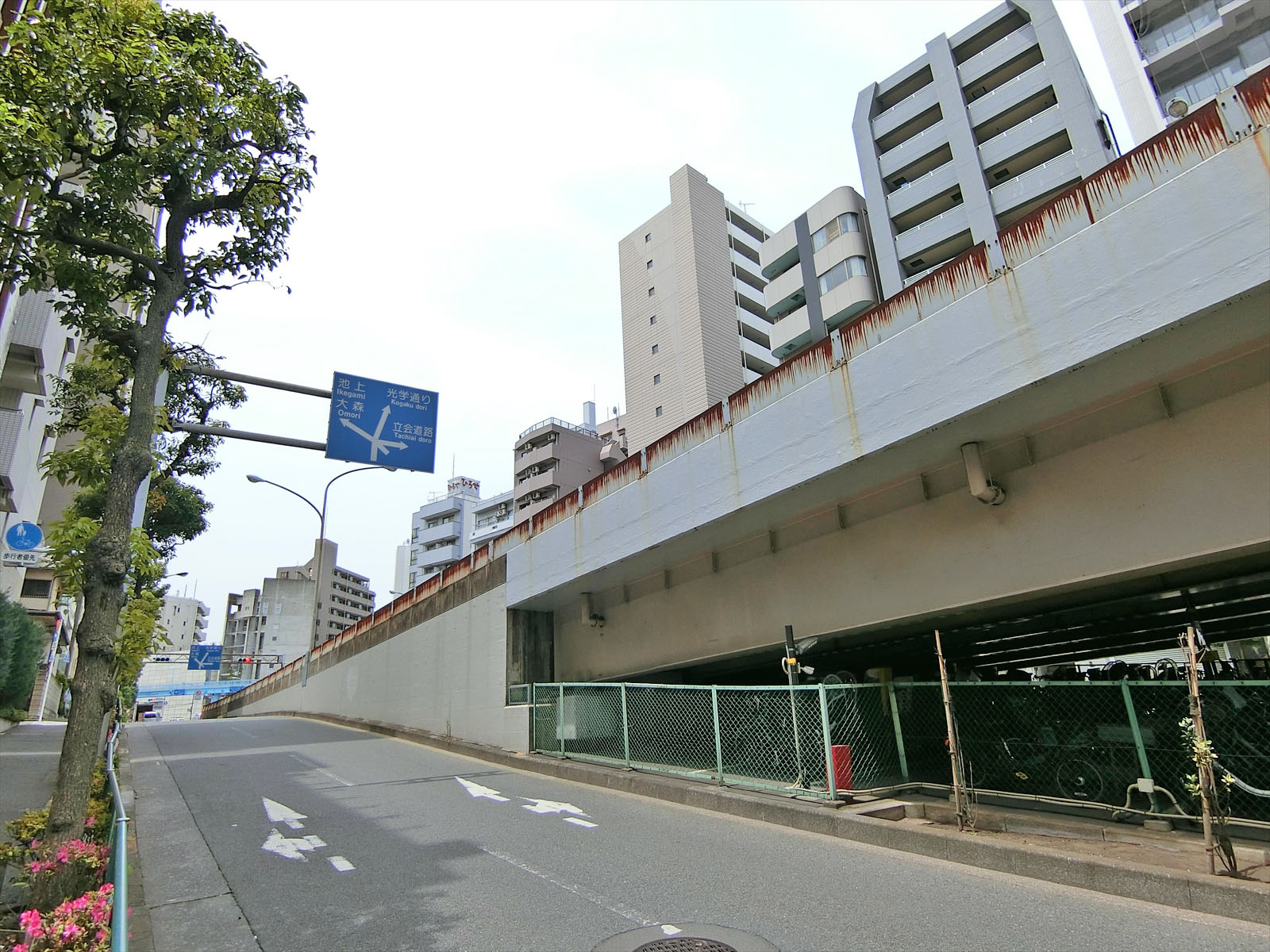 池上通り沿いに立地