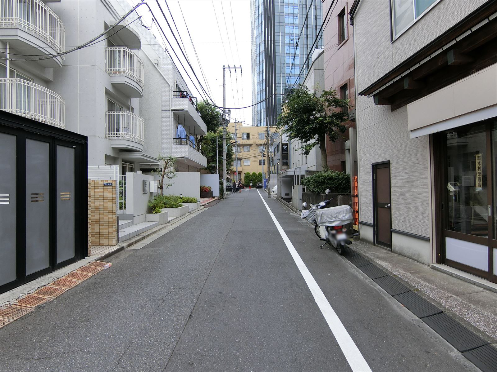 綿工連西麻布ビル前面の通り