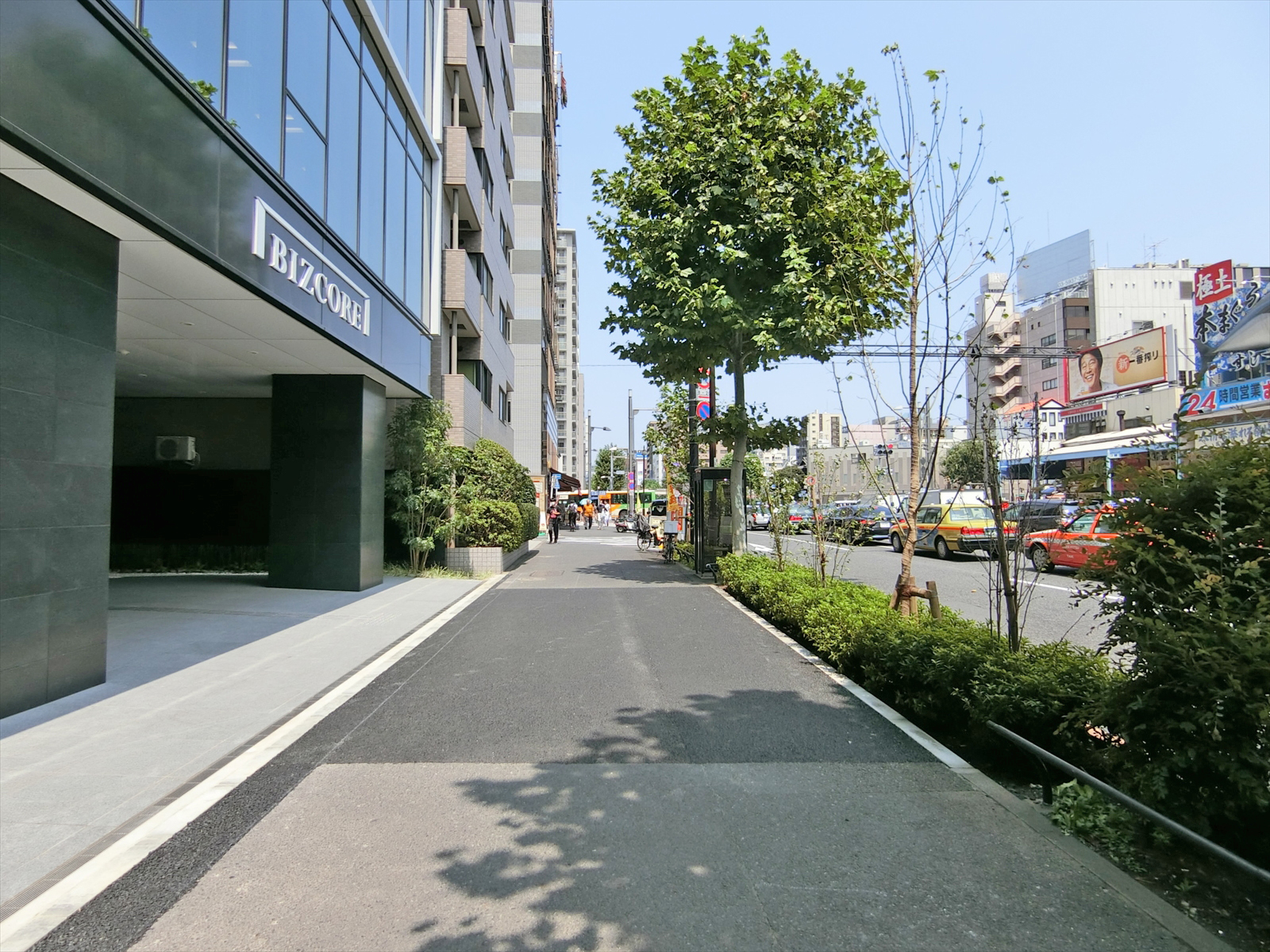 BIZCORE築地前面の通り