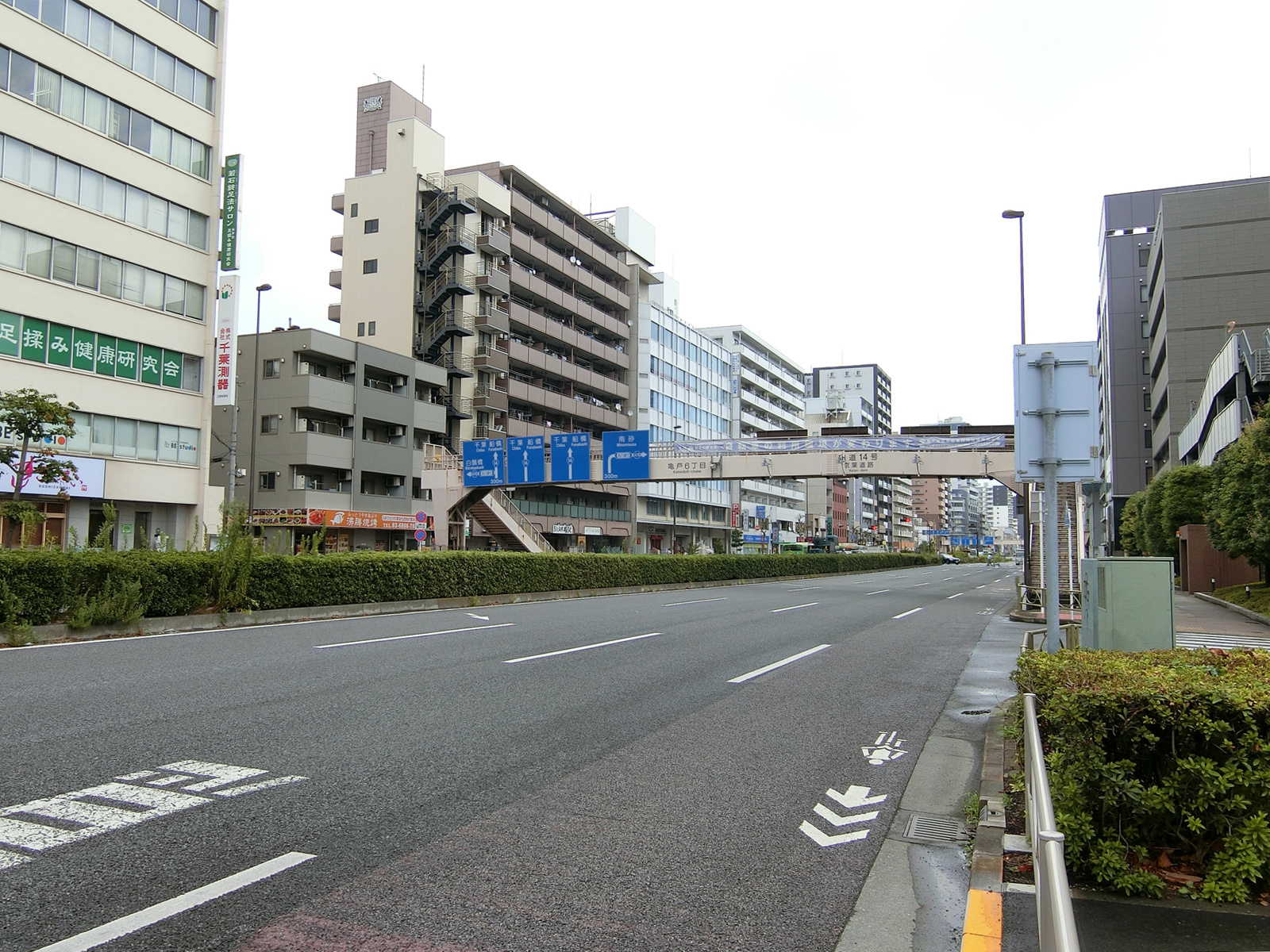 ひまわり江東ビル前面の京葉道路