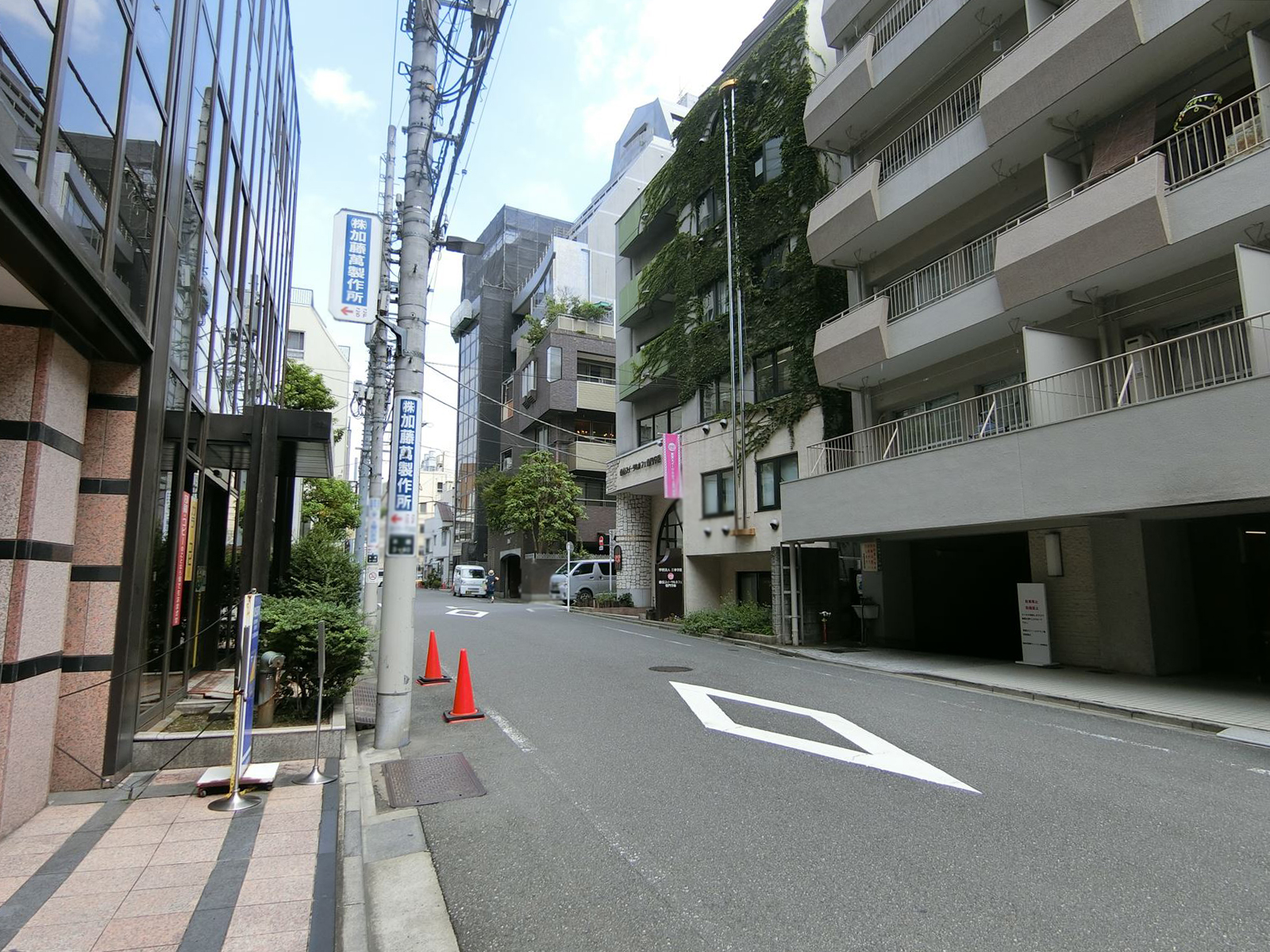 柏屋ビル前面の通り