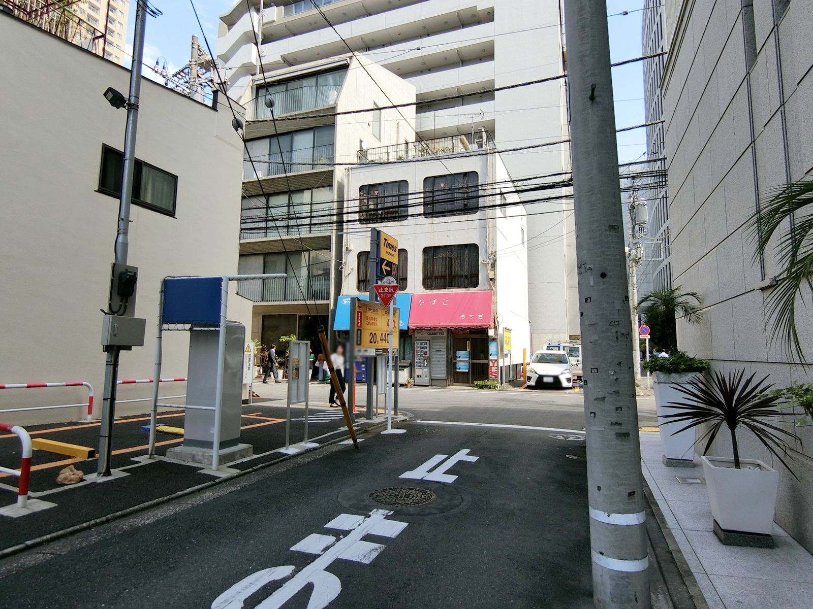 三田シティプラザ前面の通り
