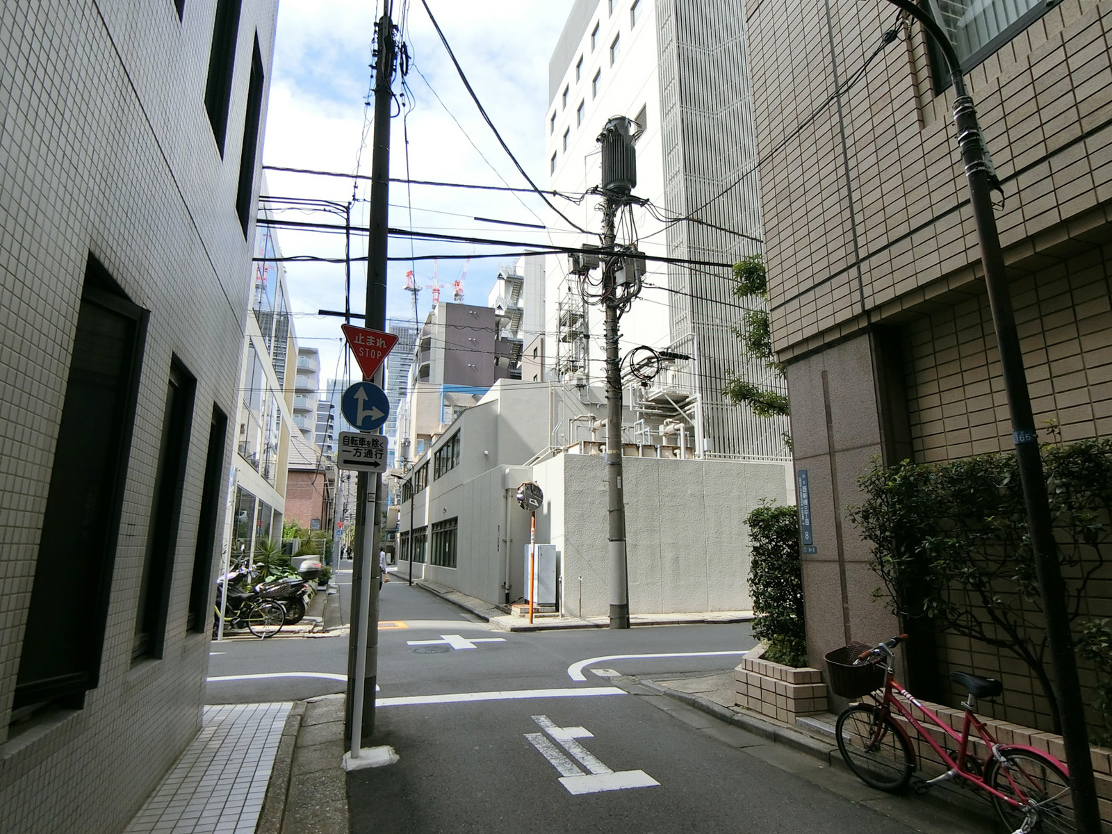 茂呂ビル前面の通り