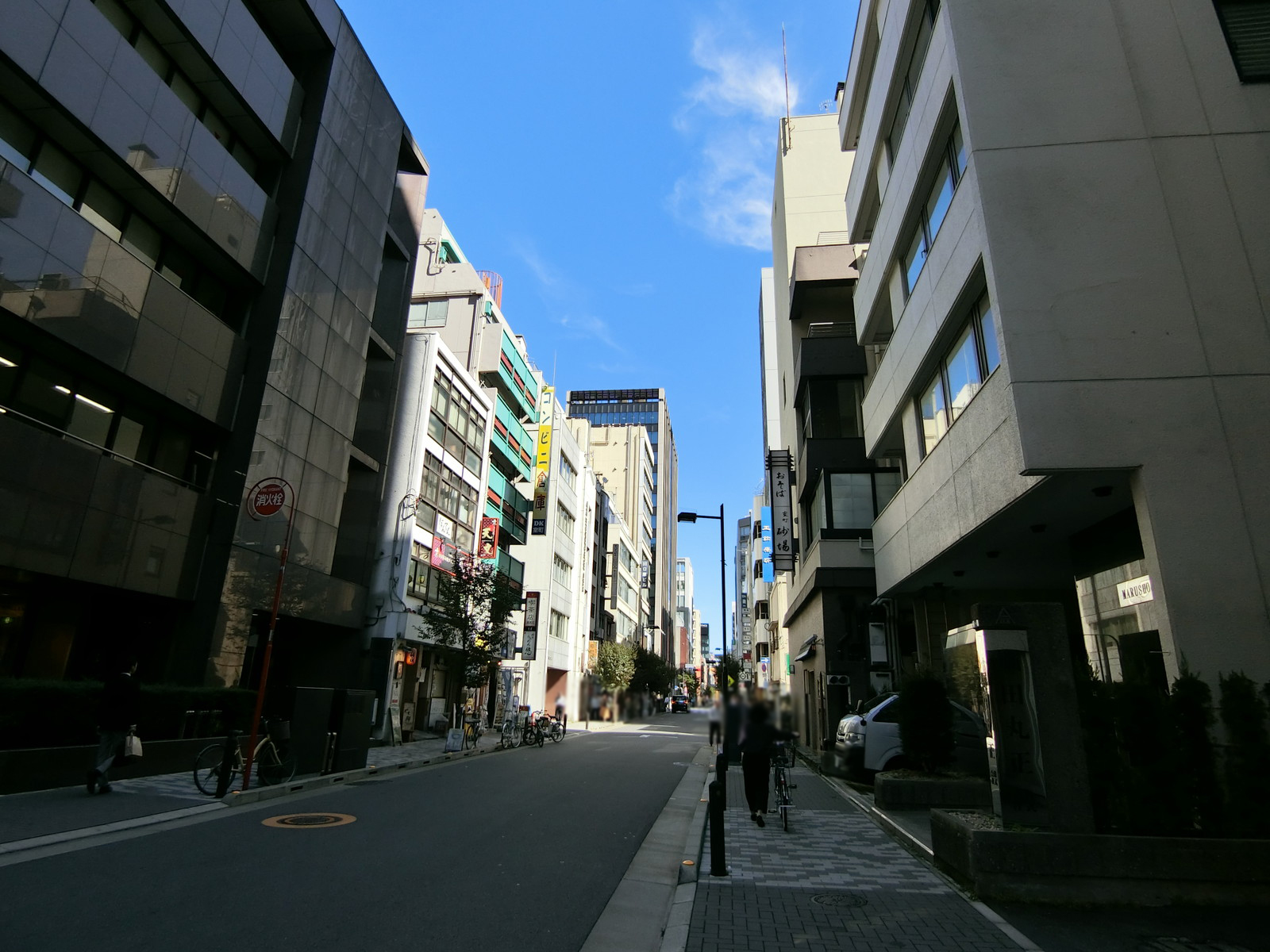 金井ビル前面の通り