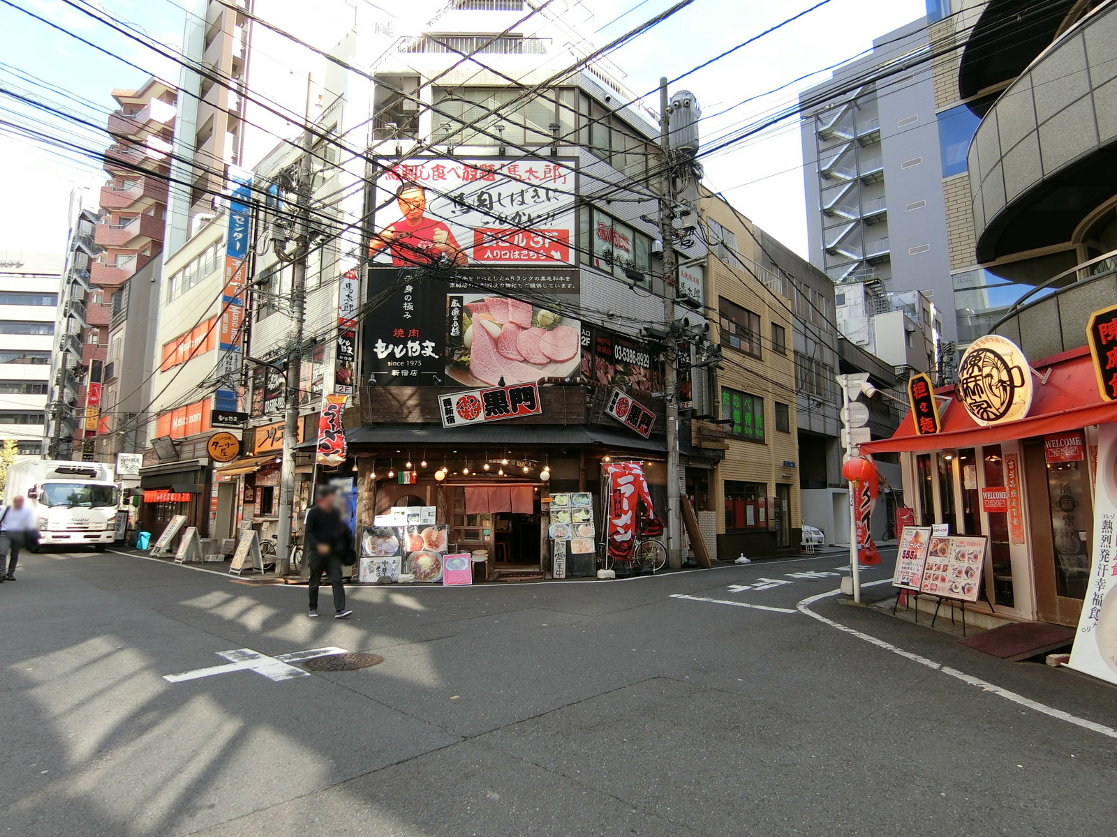 飲食店の豊富なエリア