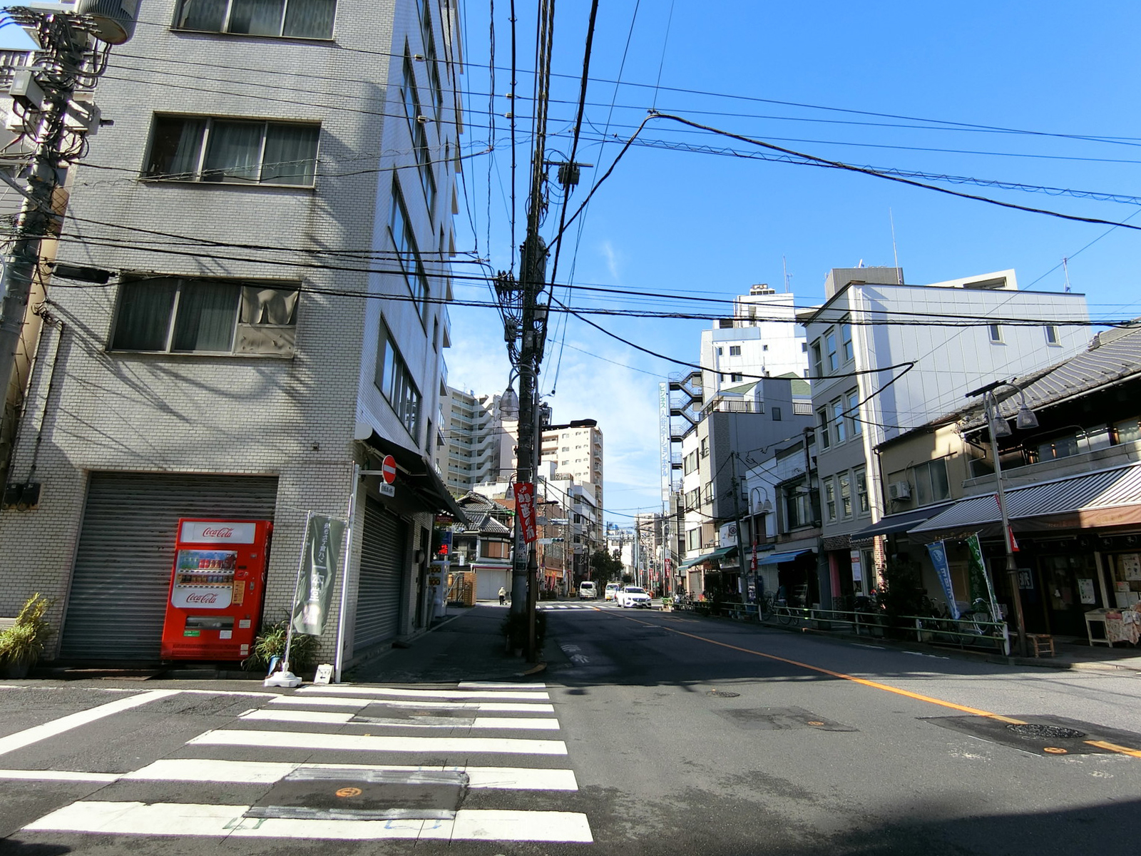 マストライフ入谷前面の通り