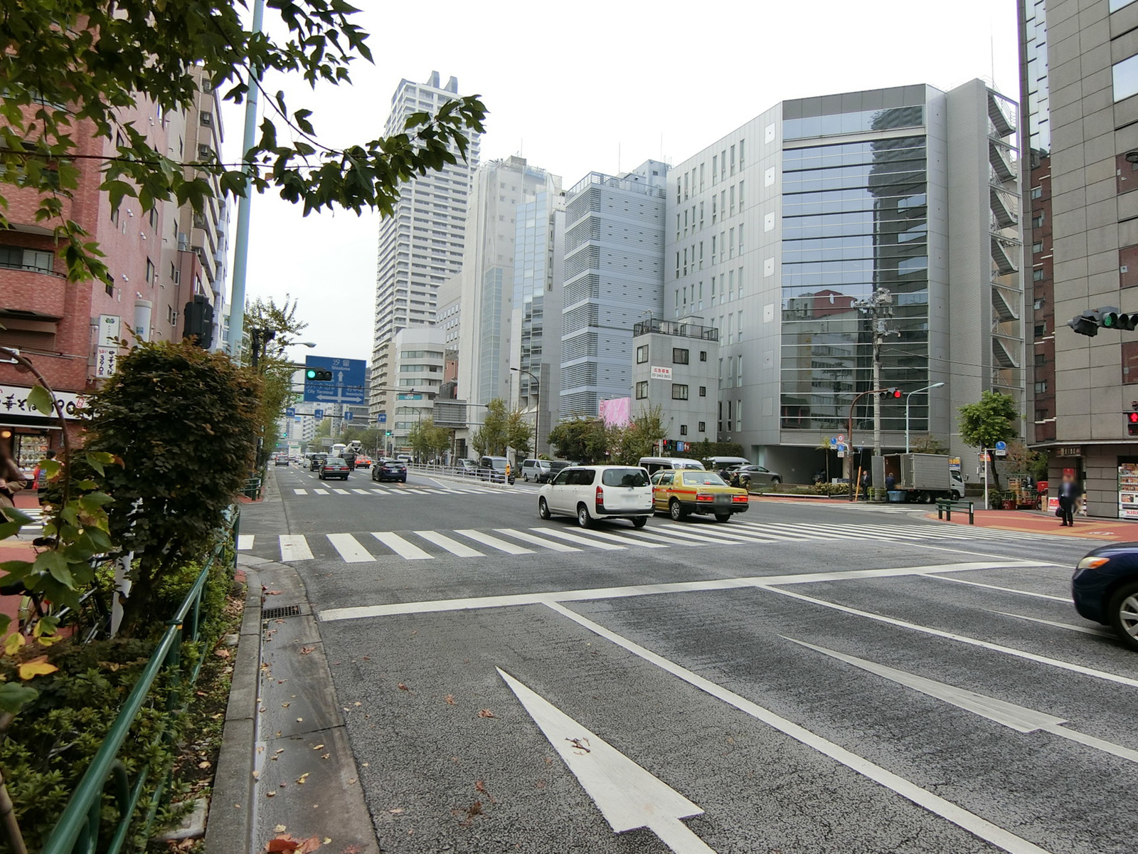 日本橋梶原ビル前面の新大橋通り