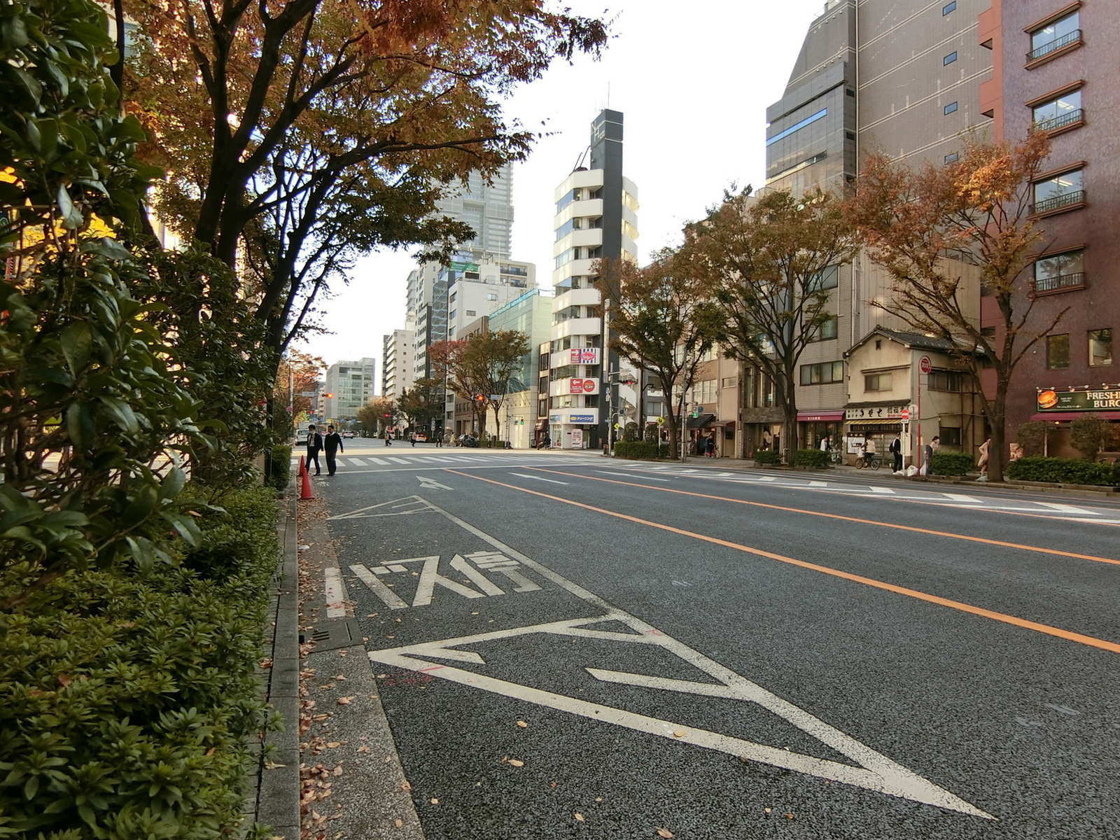 浜町センター前面の清洲橋通り