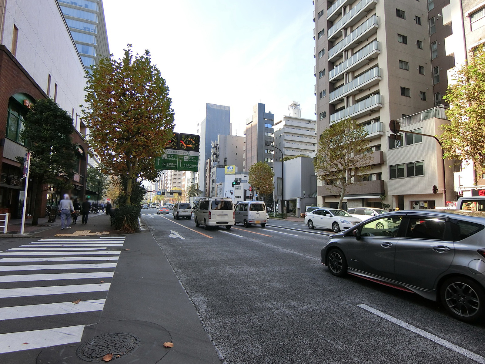 前面の新大橋通り