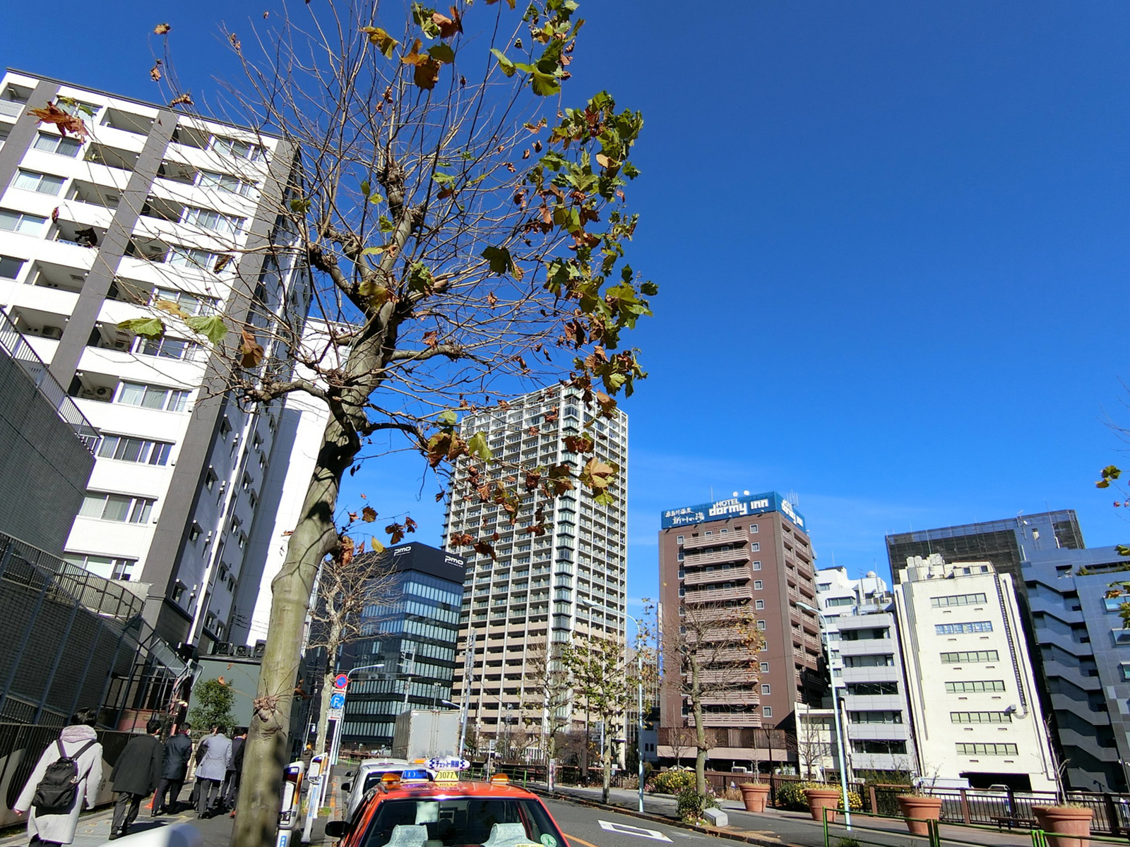 付近の鉄砲洲通り
