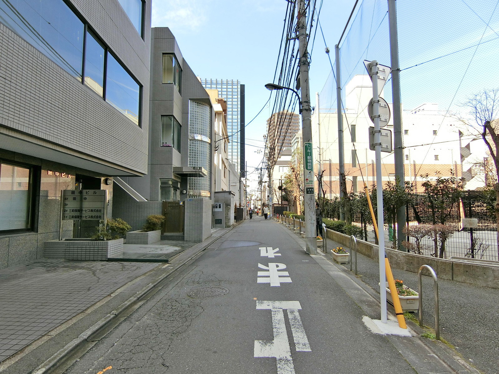 田中ビル前面の通り