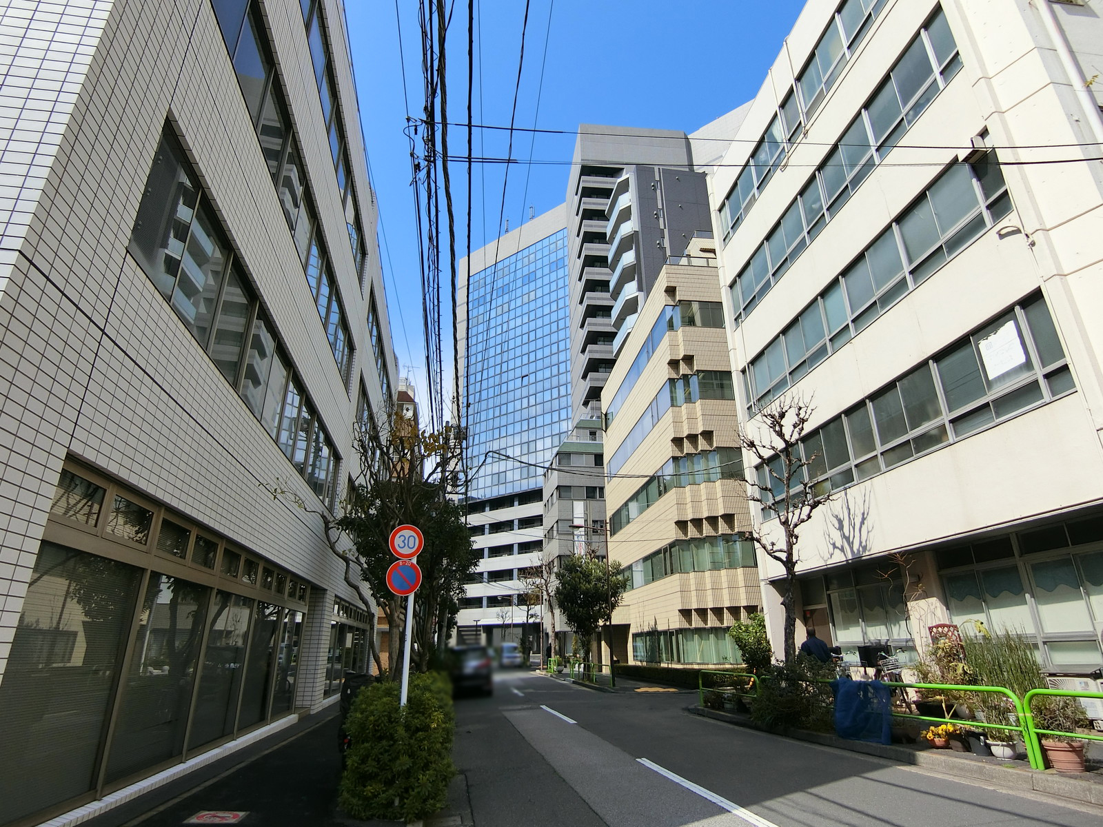 織本ビル前面の通り